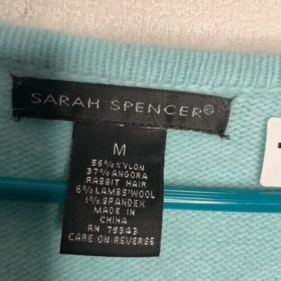NWOT Sarah Spencer Womens Size M Angora/Lambs Wool Blend Preppy Office Sweater - Picture 2 of 11